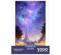 Castillo Estrellado Puzzle 3D 70x50cm/1000pcs Juego Creativo Familiar Relajación Y Educación Regalo De Decoración Hogareña