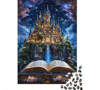 Castillo Fantasía Puzzle para Adultos Puzzle de 1000 Piezas Papel Libro Abierto Puzzle para Toda la Familia Relajación Decoración Regalo 38x26cm/1000pcs