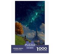 Castillo Fantástico en Arte de Píxeles Puzzle 3D 52x38cm/1000pcs Juego Creativo Y Relajante Educativo para Todos Regalo De Decoración Hogareña