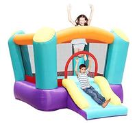 Castillo Hinchable, Casa Inflable portátil for Rebote, Castillo Hinchable for Exteriores, Gran Travieso, Equipo de Juegos, trampolín Cuadrado