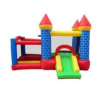 Castillo Hinchable, Castillo Inflable, Trampolín Cuadrado De Jardín Infancia Interior Y Exterior Pequeño Regalo Juguete for Niños,Azul