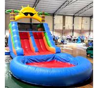 Castillo Hinchable con tobogán, Tobogán acuático Doble y Piscina Inflable Gigante, Tobogán acuático de PVC para niños y Adultos, para Patio Trasero y al Aire Libre, con 950W Soplador, 685x330x375 cm