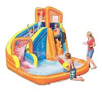 Castillo Hinchable de Tela Gruesa, casa Rebote Inflable Seguridad y Salud, Parque Infantil a Gran Escala con tobogán acuático Pistola Agua