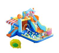 Castillo hinchable para niños de tela oxford con piscina,multicolor