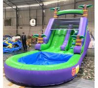 Castillo Hinchable, Tobogán acuático y Piscina Inflable Gigante, Tobogán acuático de PVC para niños y Adultos, para Patio Trasero y al Aire Libre, con Soplador de 750 W, 640 x 275 x 365 cm