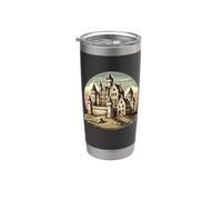 Castillo histórico con torres - medieval Vaso térmico de acero inoxidable de doble pared