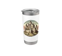 Castillo histórico con torres - medieval Vaso térmico de acero inoxidable de doble pared