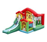 Castillo Inflable for Saltar y deslizarse, Castillo Hinchable con Techo corredizo Plegable