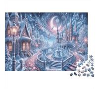 Castillo Mágico de HieloRompecabezas Clásico De 1000 Piezas Cartón Reciclado Noche de Invierno Coordinación Ojo-Mano Adolescentes 12+, Tiempo Libre, Regalo De Cumpleaños 52x38cm/1000pcs