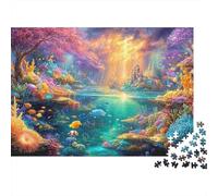 Castillo mágico por un río Radiante Puzzle De 1000 Piezas Mundo Submarino Ideal para El Placer Familiar, Adultos Y Niños 38x26cm/1000pcs