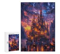 Castillo Mágico Puzzle 300 Piezas Adultos Y Niños 12 AñosRompecabezas 3D Colorido Familiar Aliviar Estrés DIY Moderno Estera Portátil 300 PCS