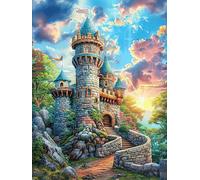 Castillo mágico Puzzle 500 Piezas Educativo Construir Animal Plant Hada Tale Rompecabezas 3D para Familia Maquetas Educativas Desafío Intelectual Decoración Hogar 500 PCS