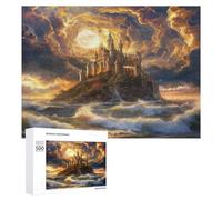 Castillo Mágico Puzzle 500 Piezas Moderno DIYRompecabezas para Hombres Y Mujeres A 14 Años Aliviar Estrés Decoración Hogar Estera Portátil 3D 500 PCS