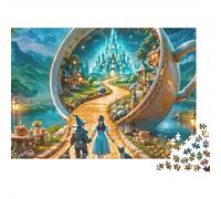 Castillo Mágico Puzzle para Adultos Puzzle de 1000 Piezas Camino de Cuento Relajante Decoración Hogar Regalo Familia 70x50cm/1000pcs