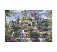 Castillo Mágico Puzzles 1000 Piezas Estera Portátil Plegable Rompecabezas para Adultos Desafío Intelectual Aliviar Estrés Decoración Hogar 3D 1000 PCS