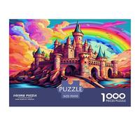 Castillo Mágico Rompecabezas Desafíos Divertidos Decoración del Hogar 1000 Piezas Palacio de los Cuentos de Hadas Rompecabezas Imposible Juguetes Desafiantes para Adultos 70x50cm/1000pcs