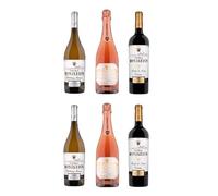 Castillo Monjardín, "COLECCIÓN ÚNICA" Pack de 6 Botellas Premium: 2 Chardonnay Barrica D.O. Navarra 2024, 2 Brut Nature Rosé Millesime 2021, 2 Deyo Merlot de Autor D.O. Navarra 2021