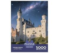 Castillo Neuschwanstein Puzzle 1000 Piezas para Adultos Impresionante De Regalo Edificio Landmark Rompecabezas Juego De Alta Definición Multicolor 70x50cm/1000pcs