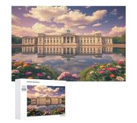 Castillo Puzzle 1000 Piezas Desafío Intelectual 3D Paisaje Edificio Rompecabezas para Familia DIY Creativo Aliviar Estrés Decoración Hogar Estera Portátil 1000 PCS