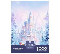 Castillo Puzzle 1000 Piezas Hielo y Nieve - Colección Artística, Experiencia Zen En Casa, Packaging Cuidado, Póster, 70x50cm/1000pcs