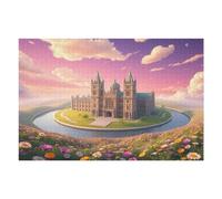Castillo Puzzles 1000 Piezas Maquetas Educativas 3D Paisaje de Edificio Rompecabezas para Familia Construir DIY Aliviar Estrés Decoración Hogar 1000 PCS