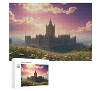 Castillo Puzzles 300 Piezas Construir DIY 3D Paisaje Edificio Maquetas Educativas para Niños A 12 Años Y Adultos Desafío Intelectual Decoración Hogar 300 PCS