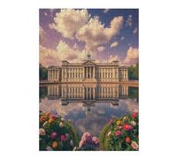 Castillo Puzzles 300 Piezas Estera Portátil Paisaje Edificio Rompecabezas para Adultos Desafío Intelectual Aliviar Estrés Decoración Hogar 3D 300 PCS