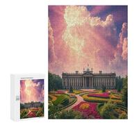 Castillo Puzzles 300 Piezas Familiar Colorido Paisaje Edificio Entretenimiento Creativo 3D para Adultos Y Niñas Desafío Impossible DIY Moderno Decoración 300 PCS