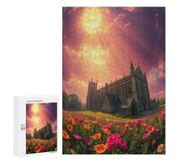 Castillo Puzzles 300 Piezas Hogar Decoración 3D Paisaje Edificio Obra De Arte Rompecabezas para Adultos A 14 Años DIY Creativo Aliviar Estrés Familiar 300 PCS