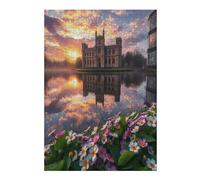 Castillo Puzzles 300 Piezas Portátil 3D Paisaje Edificio Rompecabezas Familiar para Toda La Familia Maquetas Educativas Construir Aliviar Estrés 300 PCS