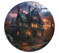 Castillo Rompecabezas 1000 piezas Halloween Murciélago Ronda Puzzle Juego Casual Arte Decoración Moderno para Adultos Niños 1000pcs (67.5x67.5cm)