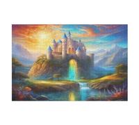 Castillo rompecabezas adulto 1000 piezas regalo familia rompecabezas clásico 3D infantil juguete de madera regalo único (75 × 50 cm)