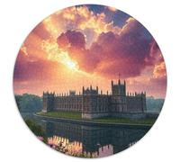 Castillo Rompecabezas Redondo 1000p Adultos-Niños Iglesia Edificio Scenery Church Park Circular Puzzle Niños: Juguete Educativo Decoración Hogar Infantil Imposible 1000pcs (67.5x67.5cm)