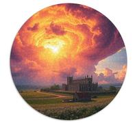 Castillo Rompecabezas Redondo 1000p Adultos-Niños Iglesia Edificio Scenery Church Park Circular Puzzle Niños: Kinder Können Es Nicht Machen Hombres 1000pcs (67.5x67.5cm)