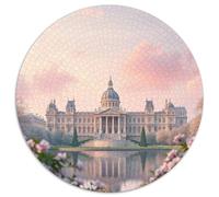 Castillo Rompecabezas Redondo 1000p Adultos-Niños Iglesia Edificio Scenery Church Park Circular Puzzle Niños: Impossible Regalos Habilidad Familiar 1000pcs (67.5x67.5cm)