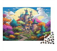 Castillo soñador Puzzle Imposible,desafío para Adultos Cartoon Entretenimiento Creativo 1000 Piezas Obra De Arte De Juego De para Adultos, Regalos A Partir De 14 Años 1000pcs (75x50cm)