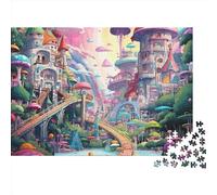 Castillo soñador Puzzles Imposible,desafío for Adults Cartoon Entretenimiento Creativo 1000 Piezas Obra De Arte De Juego De para Adultos Y Niños A Partir De 12 Años 1000pcs (75x50cm)
