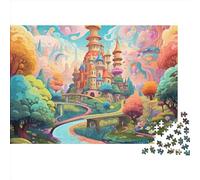 Castillo soñador Puzzles Imposible,desafío for Adults Cartoon Juego Educativo 1000 Piezas Obra De Arte De Juego De para Adultos Y Niños 1000pcs (75x50cm)