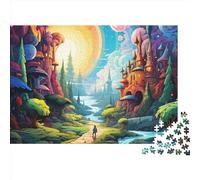 Castillo soñador Puzzles Imposible,desafío para Adultos Cartoon Juego Educativo 1000 Piezas Obra De Arte De Juego De para Adultos, Regalos A Partir De 14 Años 1000pcs (75x50cm)