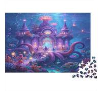 Castillo Submarino Fantástico Puzzle para Adultos Puzzle de 1000 Piezas Papel Mundo Mágico Oceánico Puzzle para Toda la Familia Relajante Decorativo 52x38cm/1000pcs