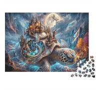 Castillo Tortuga Rompecabezas Clásico 1000 Piezas Cartón Reciclado Luna tormentada Relajación Mental, Tiempo Libre, Regalo De Cumpleaños para Amantes De Puzzles 70x50cm/1000pcs