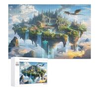 Castillo Volador del dragón Puzzle 1000 Piezas A Partir De 12 AñosRompecabezas Familiar 3D DIY Creativo para Adultos Y Niños Desafío Intelectual Estera Portátil 1000 PCS