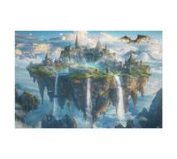 Castillo Volador del dragón Puzzle 1000 Piezas Desafío Intelectual 3D Rompecabezas para Hombres Y Mujeres Obra De Arte Colorido Decoración Hogar 1000 PCS