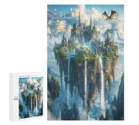 Castillo Volador del dragón Puzzle 1000 Piezas Familiar Toda La FamiliaRompecabezas 3D Colorido para Hombres Y Mujeres Aliviar Estrés DIY Creativo Decoración Hogar 1000 PCS