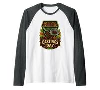 CASTINGS Day Cosecha Humus Lombriz Compostaje Camiseta Manga Raglan