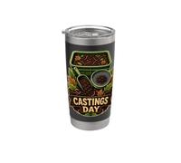 CASTINGS DAY Cosecha Humus Lombriz Compostaje Vaso térmico de acero inoxidable de doble pared