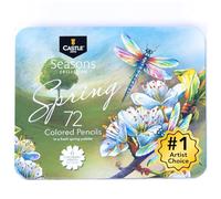 Castle Art Supplies Juego de 72 lápices de colores primaverales | Lápices de colores a base de cera, de núcleo suave para mezcla experta