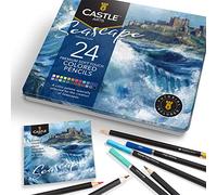 Castle Art Supplies Set de 24 Lápices de Colores - Paleta Paisaje Marino