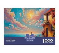 Castle in Springtime 1000 Pieza Cartulina Premium Rompecabezas Premium Beach House Antiestrés Juguete De Cumpleaños Rompecabezas para Decoración del Hogar 52x38cm/1000pcs