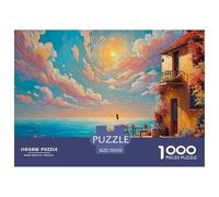 Castle in Springtime 1000 Piezas Cartulina Premium Rompecabezas Premium Beach House Extremadamente Difícil Juego Familiar Rompecabezas Regalos para Familia Y Amigos 70x50cm/1000pcs
